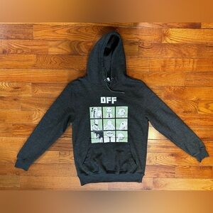 L7 Lane Seven OFF The Complete Crew Graphic Grey Hoodie Men's Small